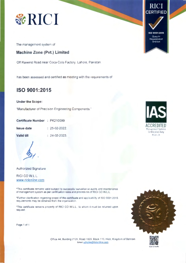 Machinezone Certification